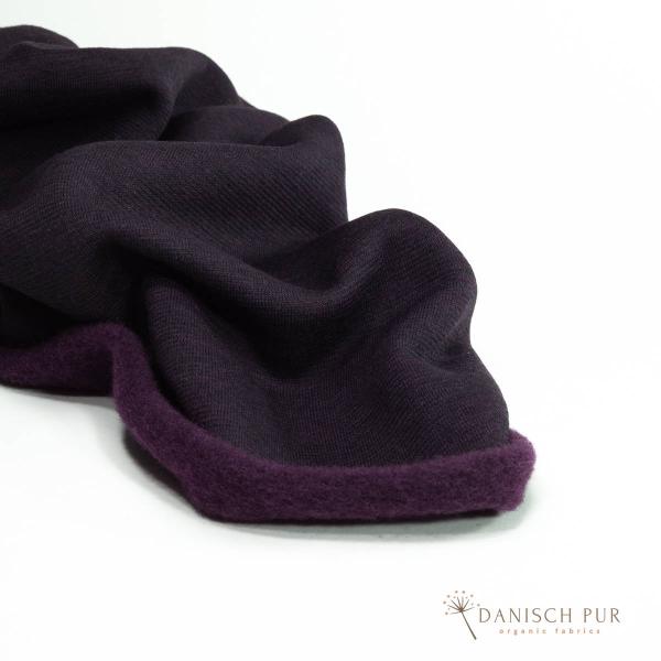 Bio WollWendefleece - Aubergine